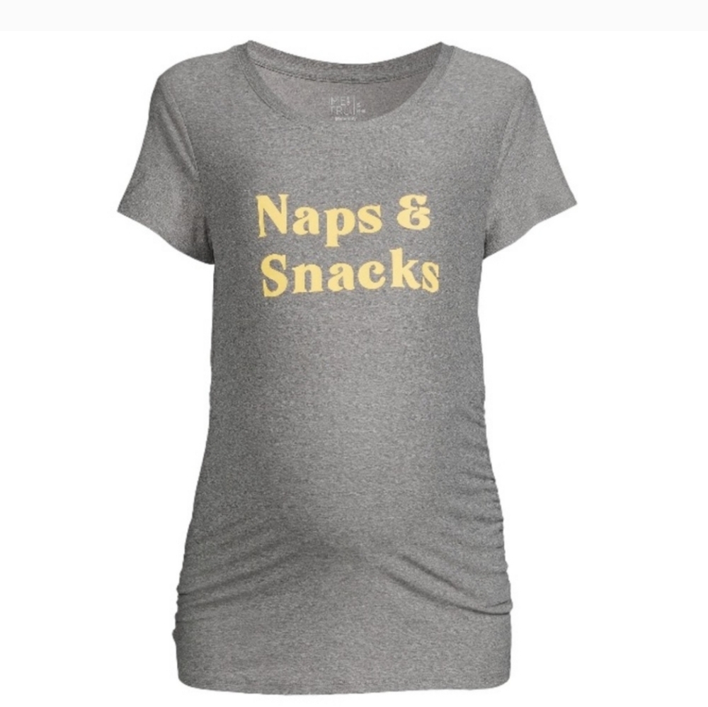 Naps & Snacks Super Soft Maternity Tee w/ Side Ruching